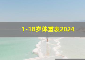 1-18岁体重表2024