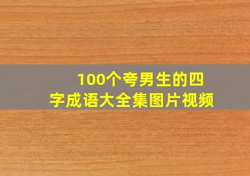 100个夸男生的四字成语大全集图片视频