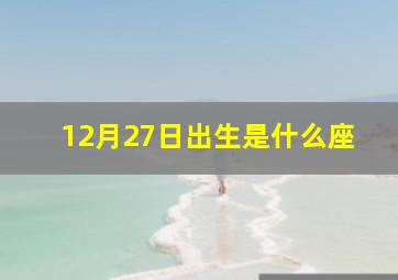 12月27日出生是什么座