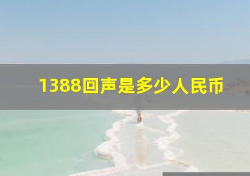 1388回声是多少人民币