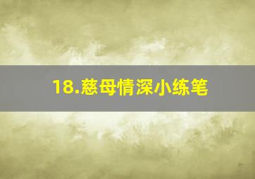 18.慈母情深小练笔