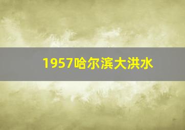 1957哈尔滨大洪水