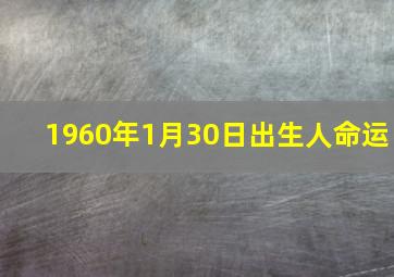 1960年1月30日出生人命运