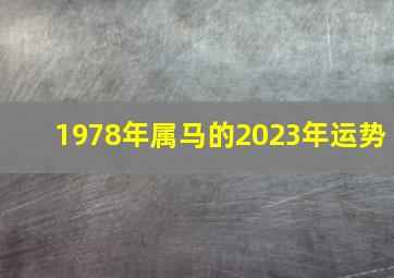 1978年属马的2023年运势