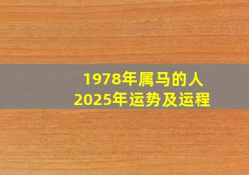 1978年属马的人2025年运势及运程