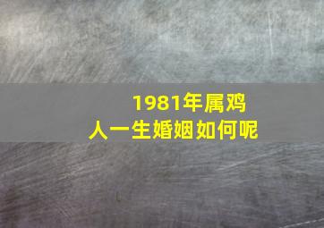 1981年属鸡人一生婚姻如何呢