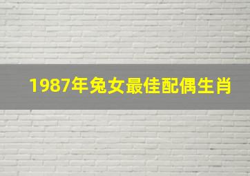 1987年兔女最佳配偶生肖