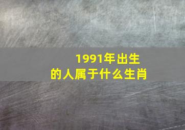 1991年出生的人属于什么生肖