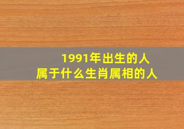 1991年出生的人属于什么生肖属相的人