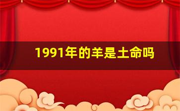 1991年的羊是土命吗