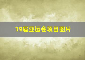 19届亚运会项目图片