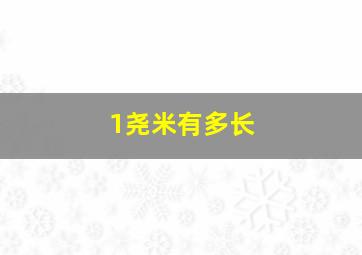 1尧米有多长