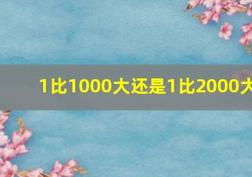 1比1000大还是1比2000大