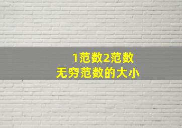 1范数2范数无穷范数的大小