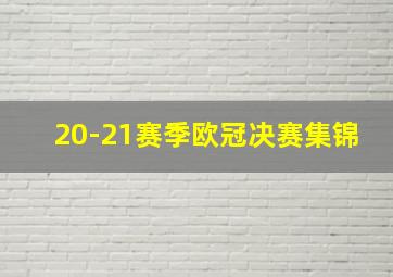 20-21赛季欧冠决赛集锦