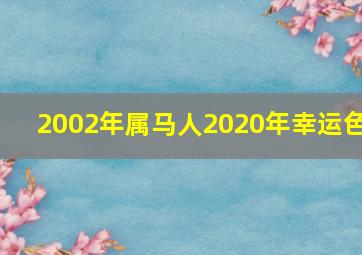 2002年属马人2020年幸运色