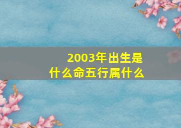 2003年出生是什么命五行属什么