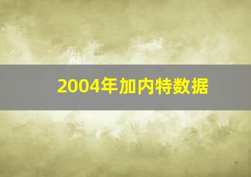 2004年加内特数据