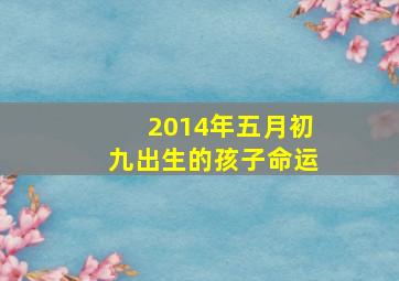 2014年五月初九出生的孩子命运