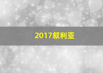 2017叙利亚