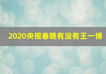 2020央视春晚有没有王一博