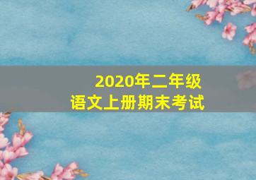 2020年二年级语文上册期末考试