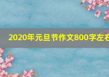 2020年元旦节作文800字左右