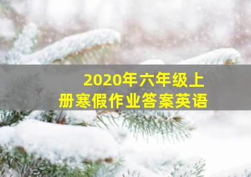 2020年六年级上册寒假作业答案英语