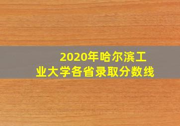 2020年哈尔滨工业大学各省录取分数线