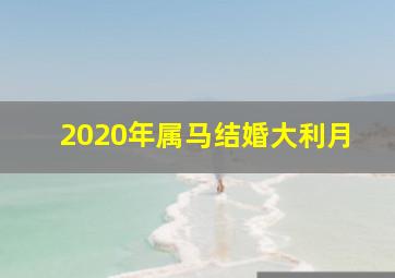 2020年属马结婚大利月