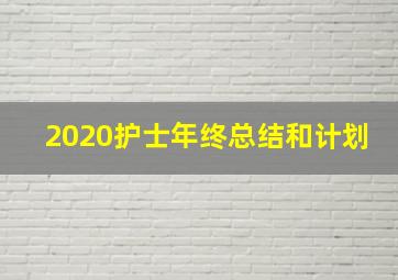 2020护士年终总结和计划