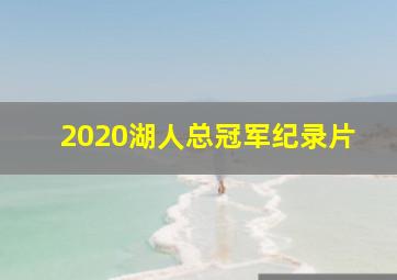 2020湖人总冠军纪录片