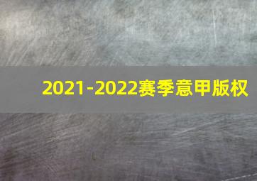 2021-2022赛季意甲版权