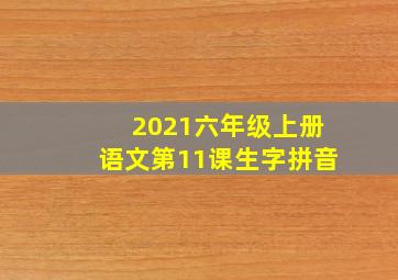 2021六年级上册语文第11课生字拼音