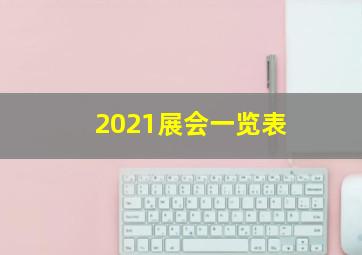 2021展会一览表