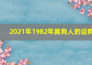 2021年1982年属狗人的运势