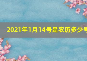 2021年1月14号是农历多少号