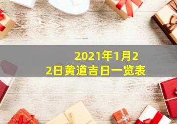 2021年1月22日黄道吉日一览表