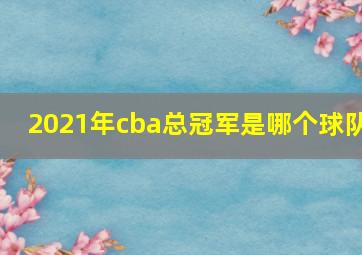 2021年cba总冠军是哪个球队