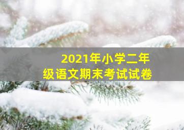 2021年小学二年级语文期末考试试卷