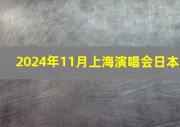 2024年11月上海演唱会日本