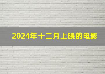 2024年十二月上映的电影