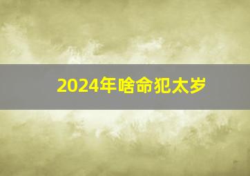 2024年啥命犯太岁