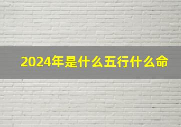 2024年是什么五行什么命