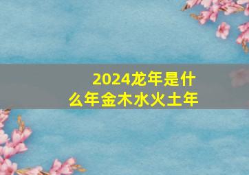 2024龙年是什么年金木水火土年