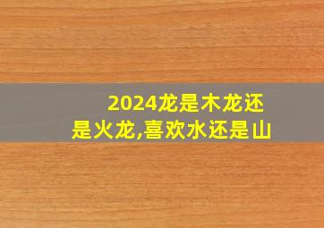 2024龙是木龙还是火龙,喜欢水还是山