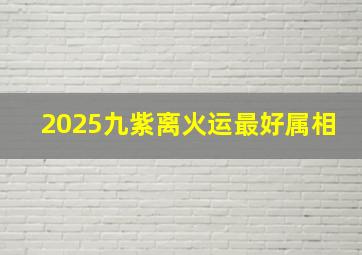 2025九紫离火运最好属相