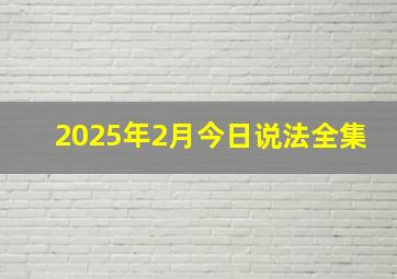 2025年2月今日说法全集