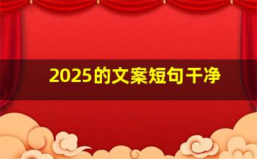 2025的文案短句干净