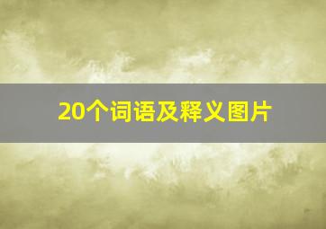 20个词语及释义图片